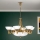 Chandelier on a chain ROCCA 9xE27/60W/230V d. 75 cm bronze/white