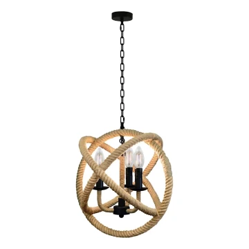 Chandelier on a chain ROPE GLOBO 3xE14/10W/230V