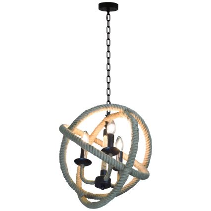 Chandelier on a chain ROPE GLOBO 3xE14/10W/230V