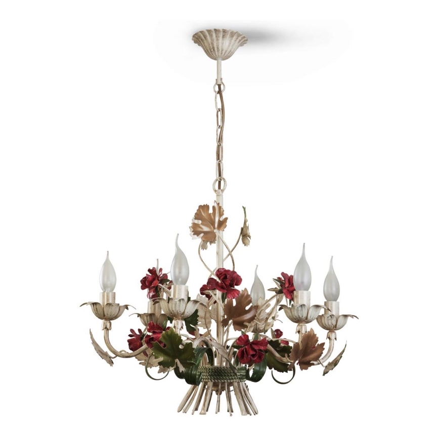 Chandelier on a chain ROSALIA 6xE14/40W/230V
