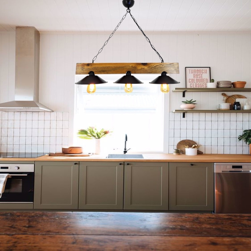 Chandelier on a chain SAPKA 3xE27/60W/230V