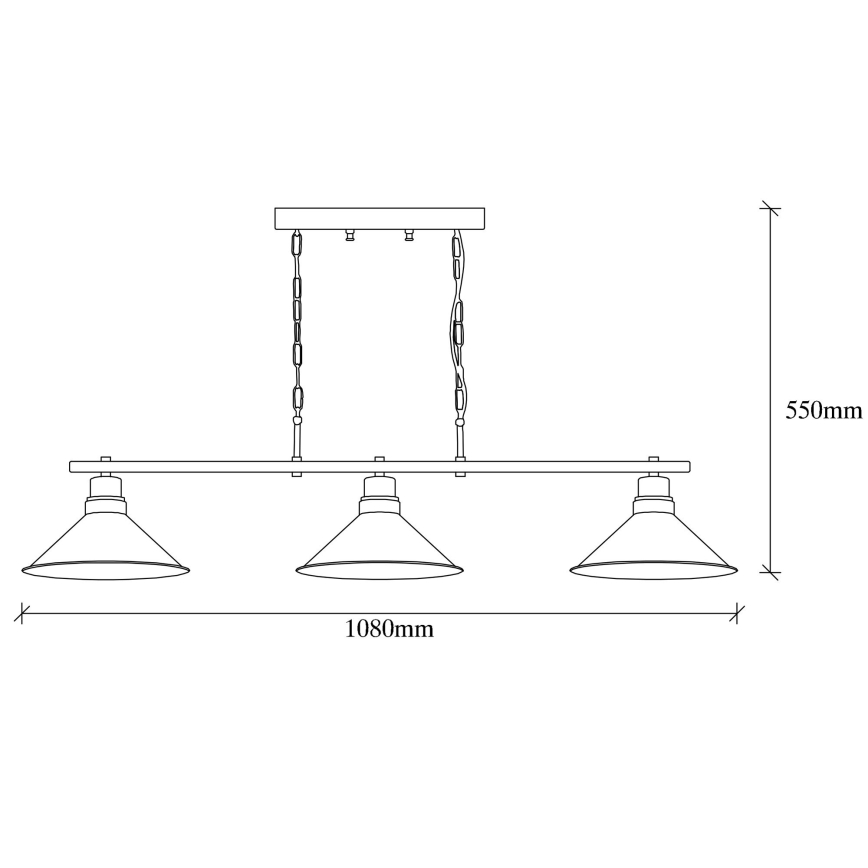 Chandelier on a chain SIVANI 3xE27/100W/230V
