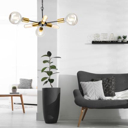 Chandelier on a chain STARLA 6xE27/60W/230V