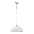Chandelier on a chain SUGAR 1xE27/60W/230V white/golden