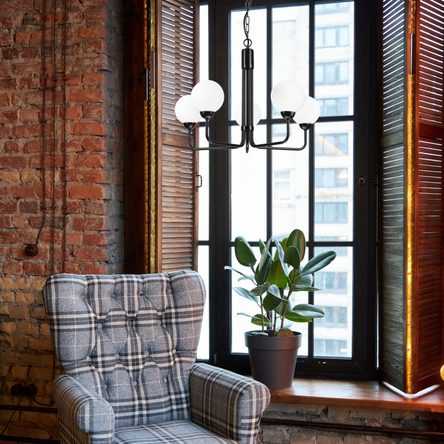 Chandelier on a chain TIFFY 5xG9/5W/230V black