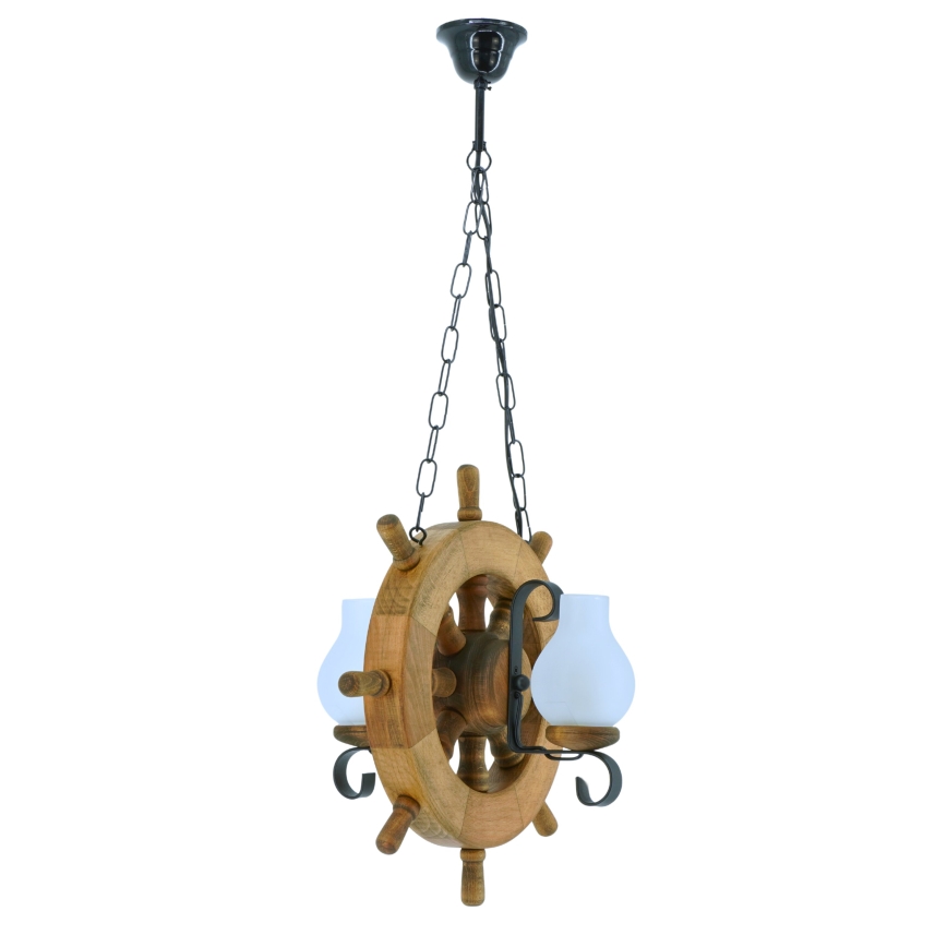 Chandelier on a chain TIMONA 2xE14/40W/230V beech