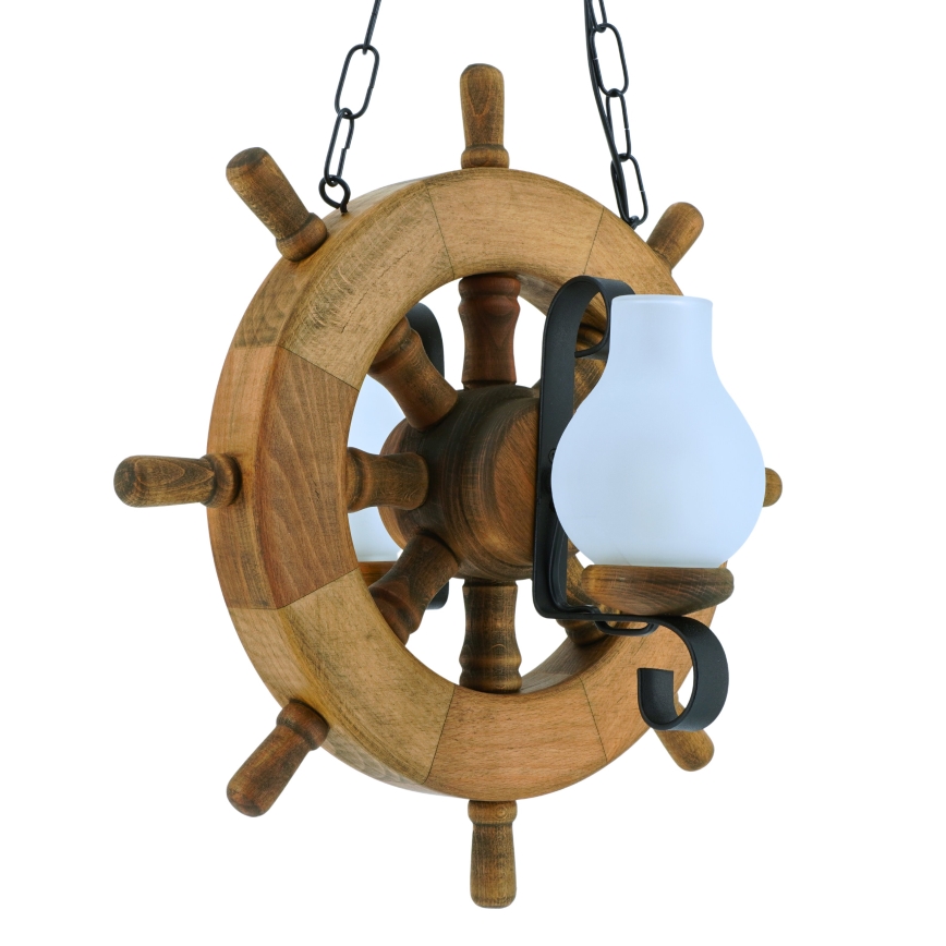 Chandelier on a chain TIMONA 2xE14/40W/230V beech