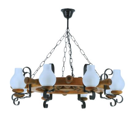 Chandelier on a chain TIMONA 8xE14/40W/230V beech