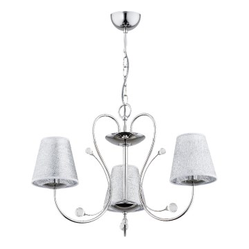 Chandelier on a chain UNITY 3xE27/15W/230V shiny chrome
