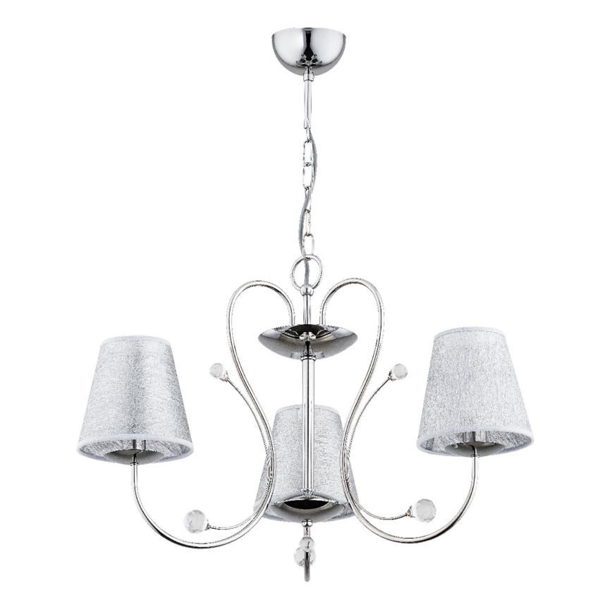 Chandelier on a chain UNITY 3xE27/15W/230V shiny chrome
