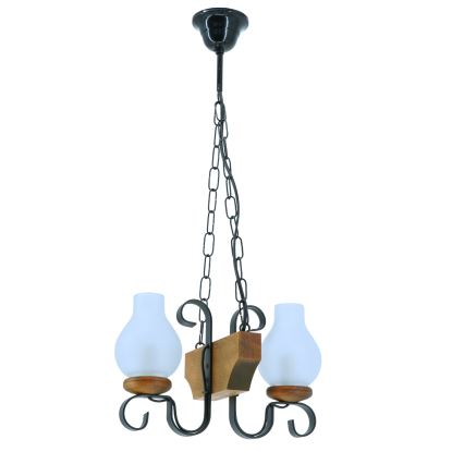 Chandelier on a chain VELA 2xE14/40W/230V beech
