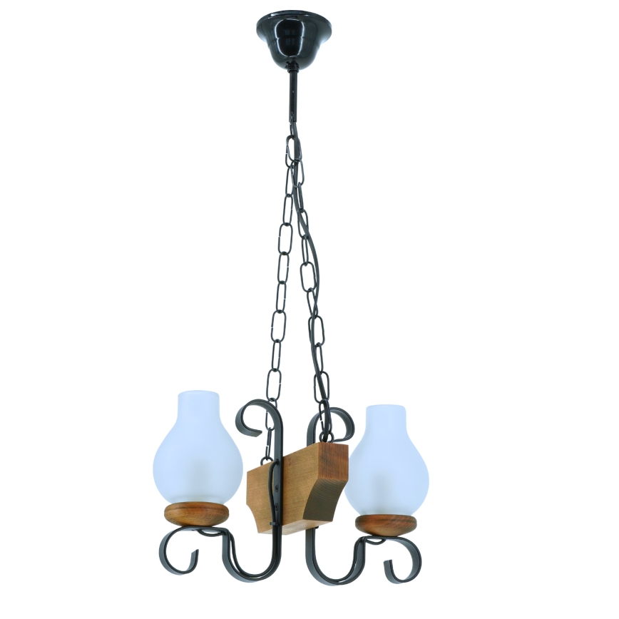 Chandelier on a chain VELA 2xE14/40W/230V beech
