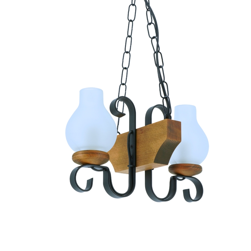 Chandelier on a chain VELA 2xE14/40W/230V beech