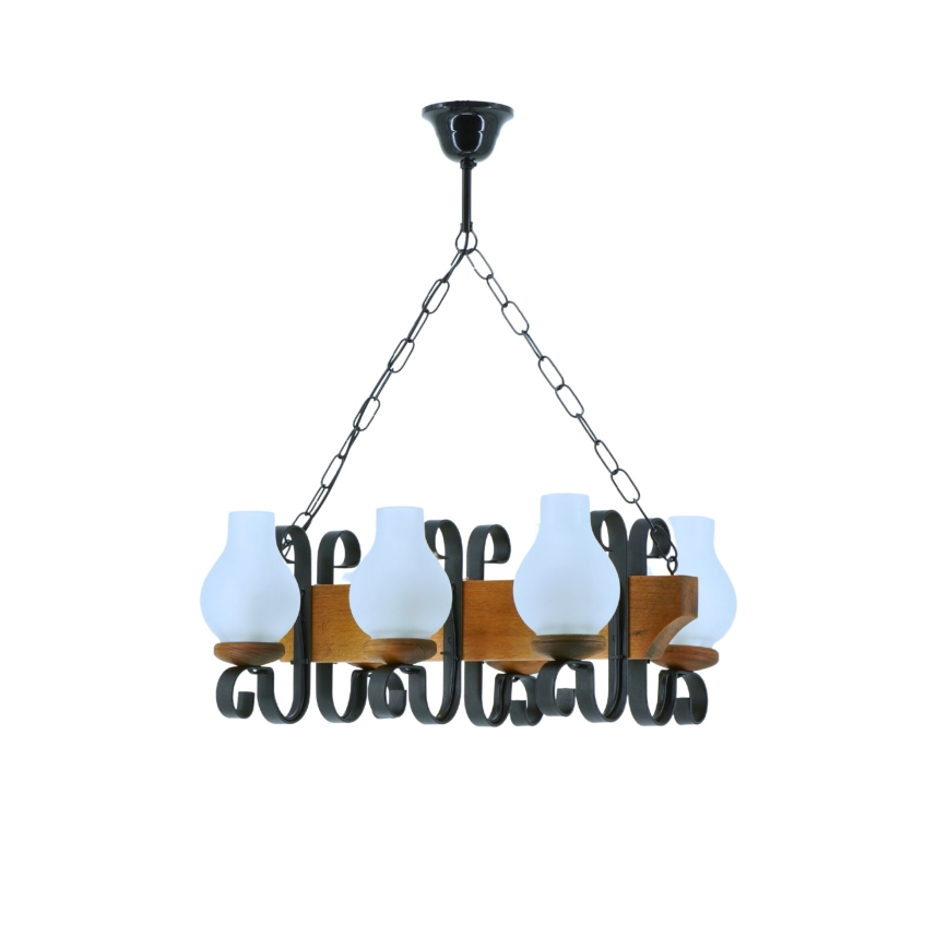 Chandelier on a chain VELA 6xE14/40W/230V beech