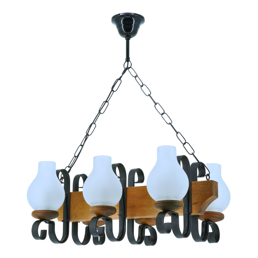 Chandelier on a chain VELA 6xE14/40W/230V beech