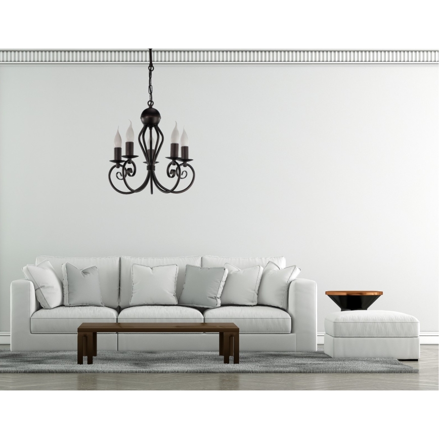 Chandelier on a chain VINCENT 5xE14/40W/230V