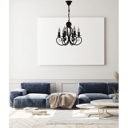 Chandelier on a chain VINCENT 6xE14/40W/230V
