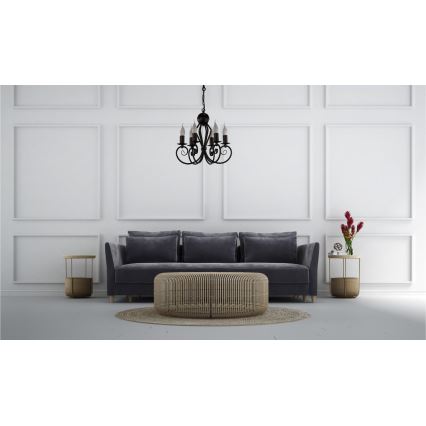 Chandelier on a chain VINCENT 6xE14/40W/230V