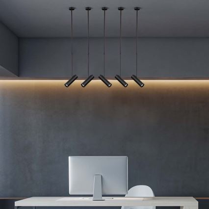 Chandelier on a pole 1xGU10/35W/230V black