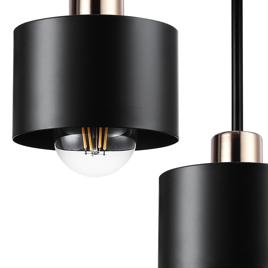 Chandelier on a pole 3xE27/35W/230V d. 30 cm black/gold