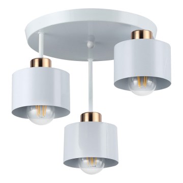 Chandelier on a pole 3xE27/35W/230V d. 30 cm white/gold