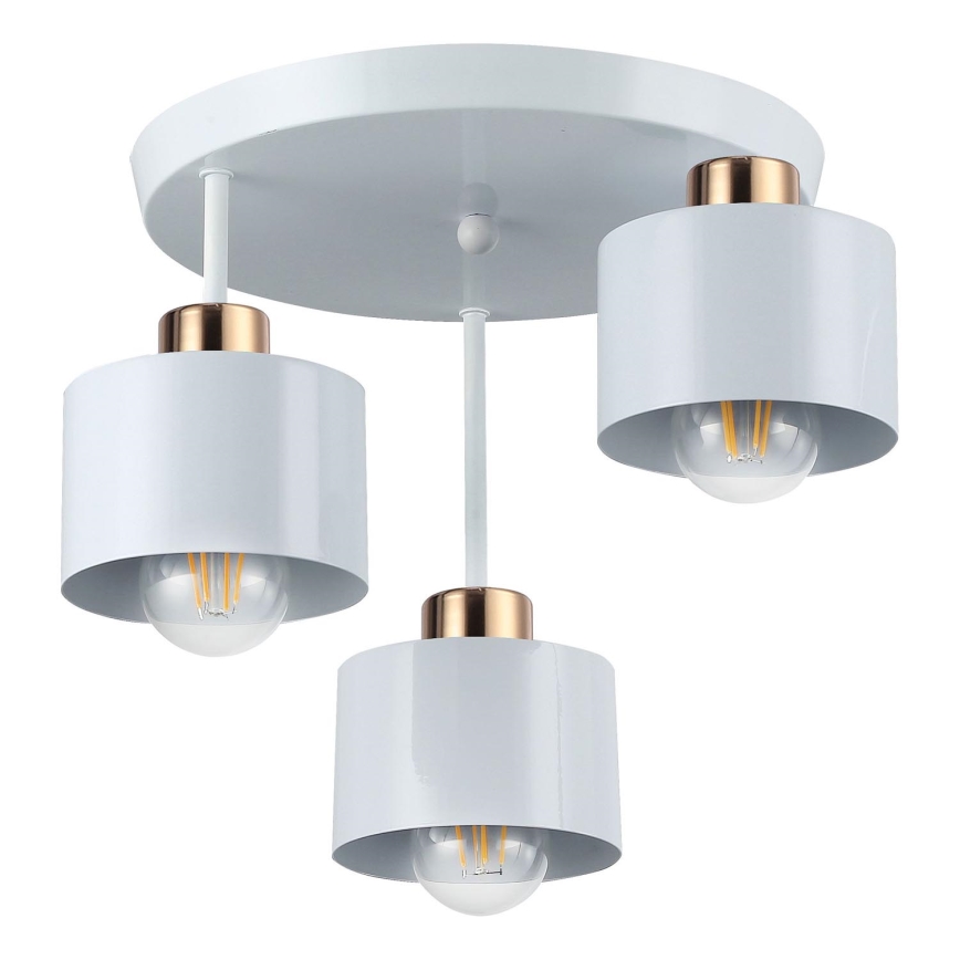 Chandelier on a pole 3xE27/35W/230V d. 30 cm white/gold