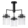 Chandelier on a pole 3xE27/60W/230V black/clear