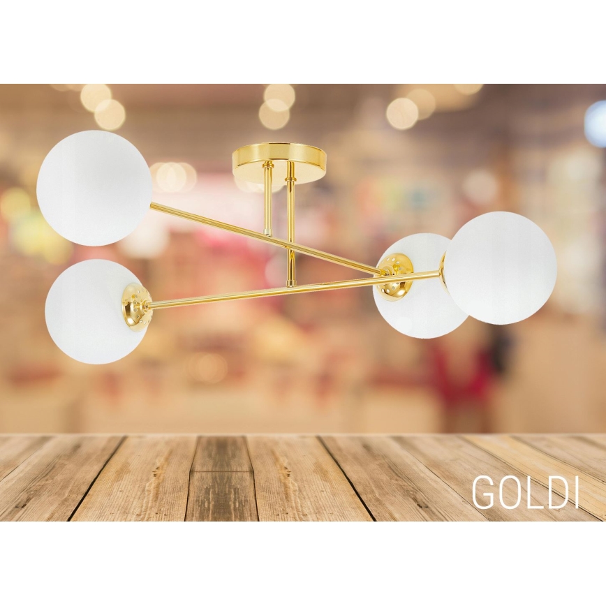 Chandelier on a pole 4xE27/35W/230V d. 70 cm gold