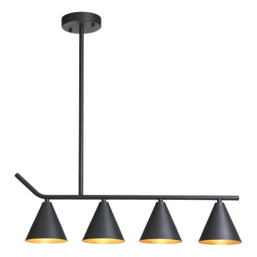 Chandelier on a pole 4xΕ27/40W/230V black