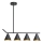 Chandelier on a pole 4xΕ27/40W/230V black
