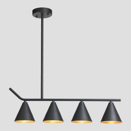 Chandelier on a pole 4xΕ27/40W/230V black