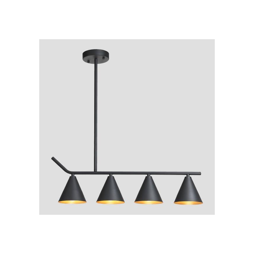 Chandelier on a pole 4xΕ27/40W/230V black