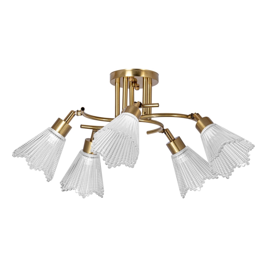 Chandelier on a pole 5xE14/60W/230V gold