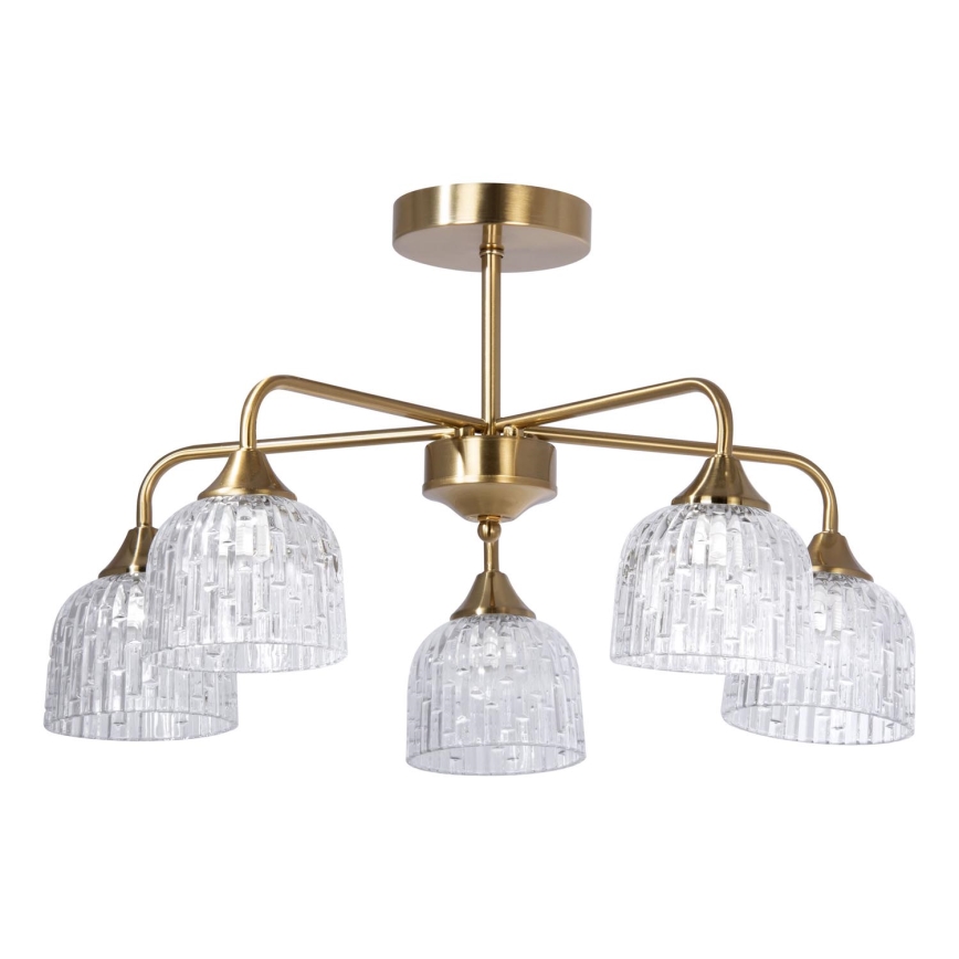 Chandelier on a pole 5xE14/60W/230V gold