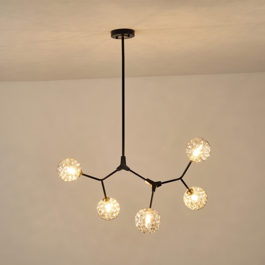 Chandelier on a pole 5xG9/15W/230V grey