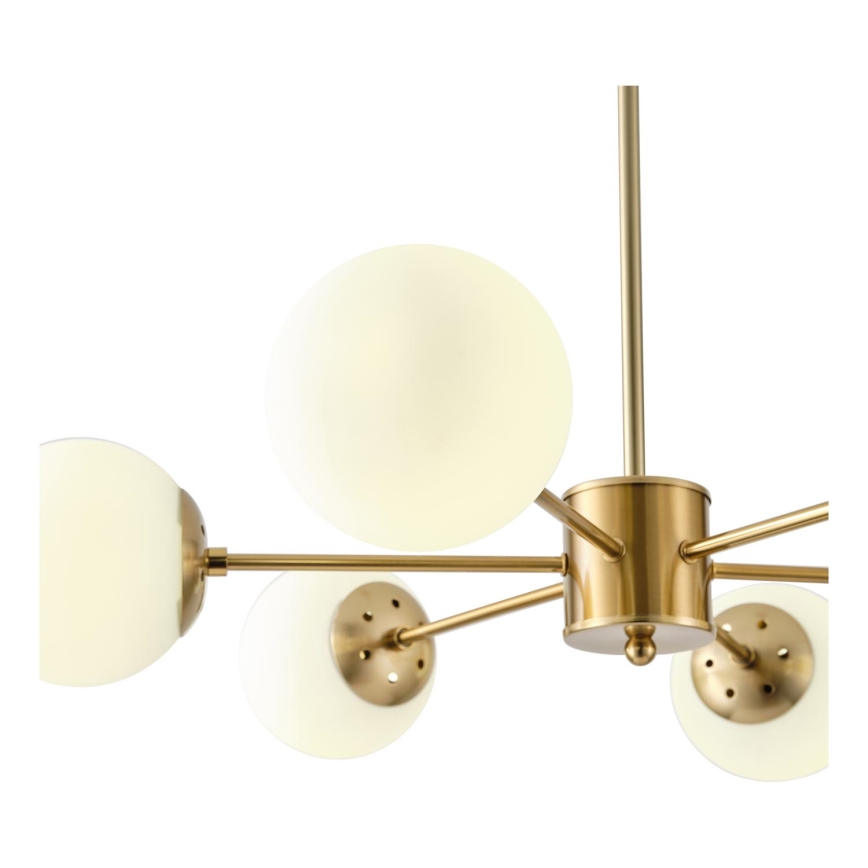 Chandelier on a pole 6xE27/40W/230V brass