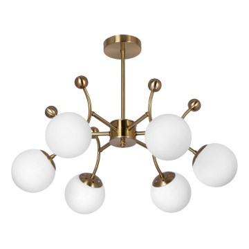 Chandelier on a pole 6xE27/60W/230V gold