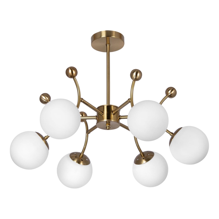 Chandelier on a pole 6xE27/60W/230V gold