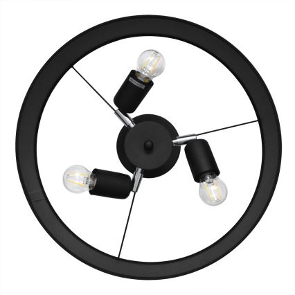 Chandelier on a pole ALBA 3xE27/15W/230V black