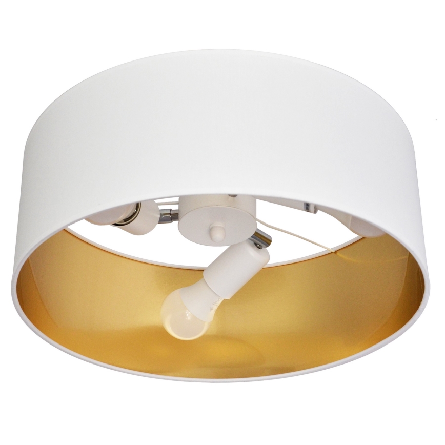 Chandelier on a pole ALBA 3xE27/15W/230V white/gold