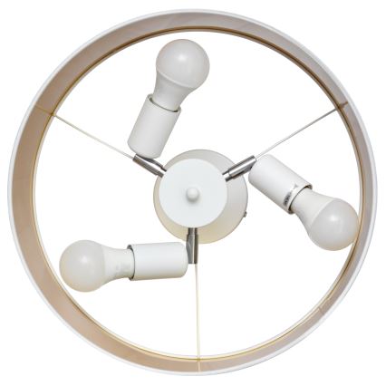 Chandelier on a pole ALBA 3xE27/15W/230V white/gold