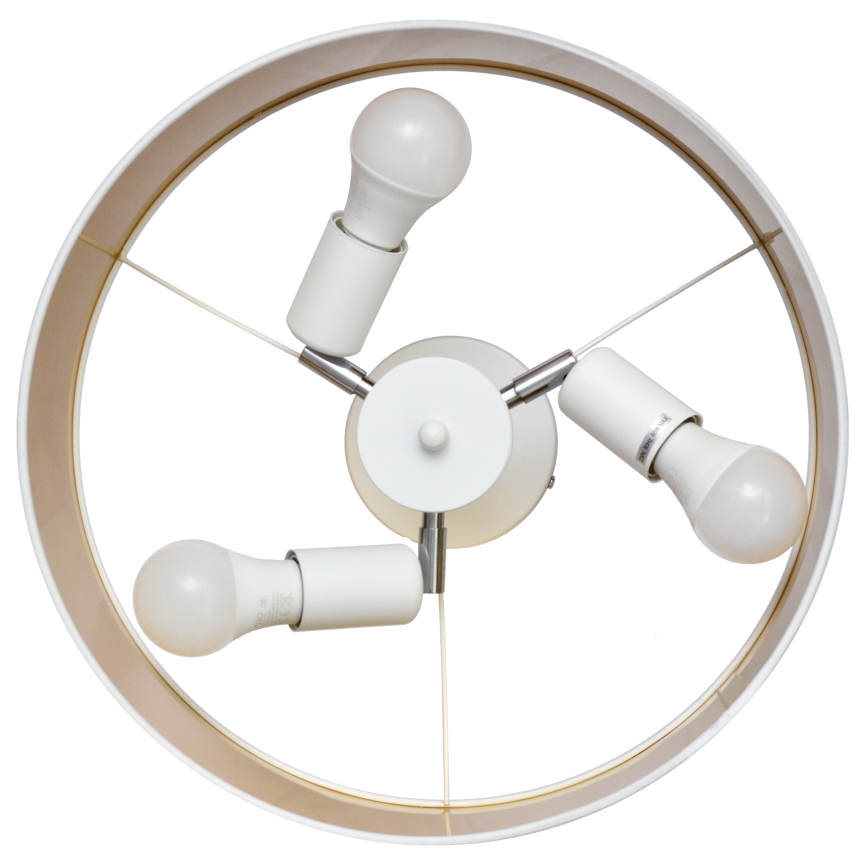 Chandelier on a pole ALBA 3xE27/15W/230V white/gold