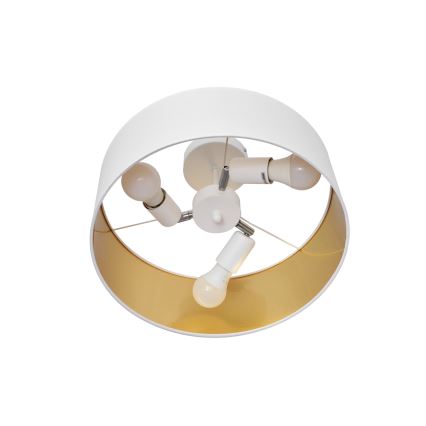 Chandelier on a pole ALBA 3xE27/15W/230V white/gold