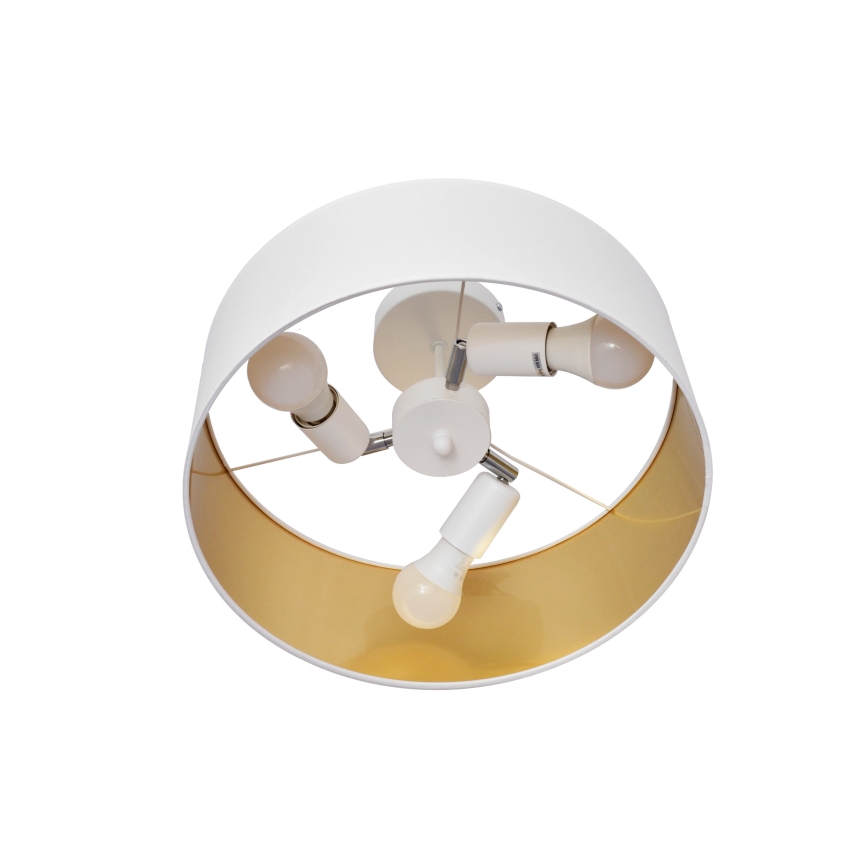 Chandelier on a pole ALBA 3xE27/15W/230V white/gold