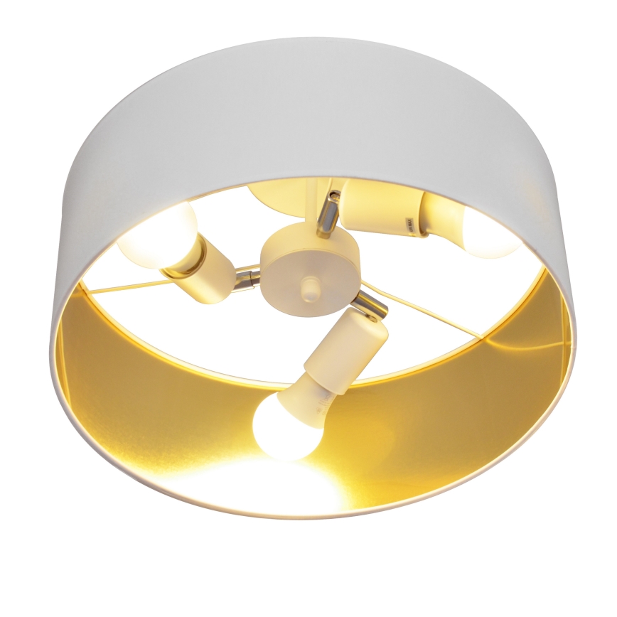 Chandelier on a pole ALBA 3xE27/15W/230V white/gold