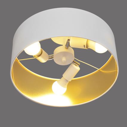 Chandelier on a pole ALBA 3xE27/15W/230V white/gold