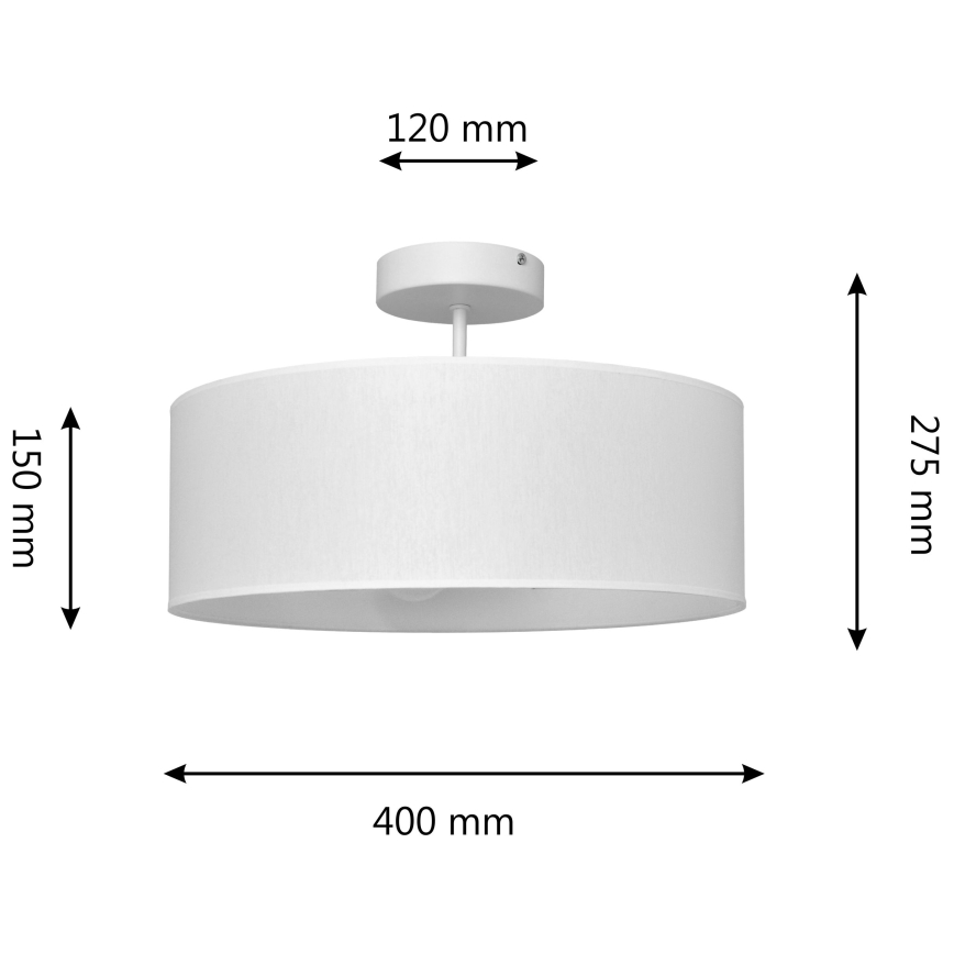 Chandelier on a pole ALBA 3xE27/15W/230V white