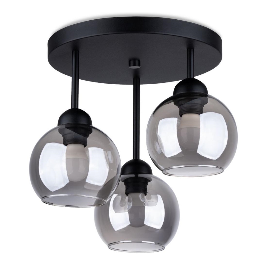 Chandelier on a pole ALINO 3xE27/60W/230V black