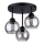 Chandelier on a pole ALINO 3xE27/60W/230V black