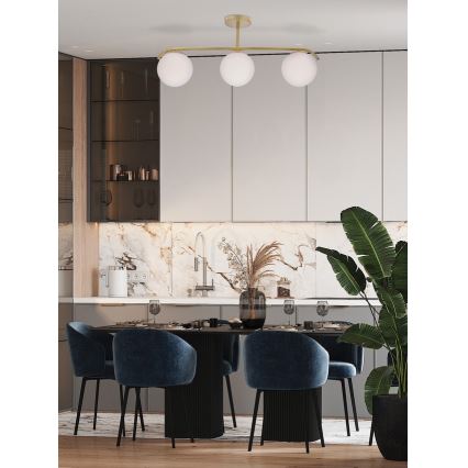 Chandelier on a pole AMADEO 3xE14/40W/230V brass